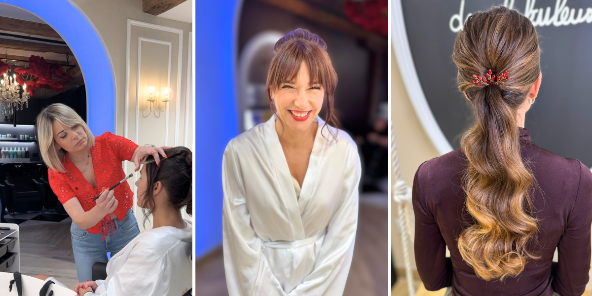 maquillage mariage Barr mise en beauté mariée coiffure semi attachée élégante